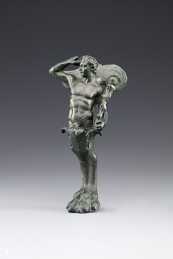 Vessel support combining the upper body of Herakles and a lion's foot