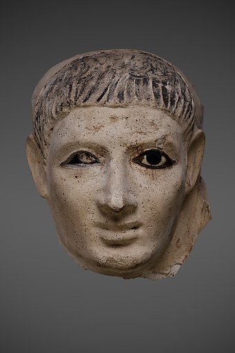 Mask of a man who wore a striped headcloth