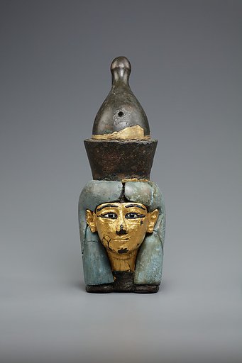 Attachment in the form of the head of a goddess wearing the double crown