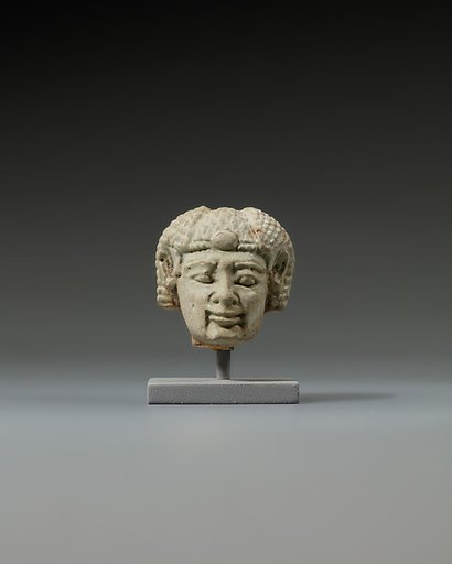Head from a statuette, perhaps of  a dwarf
