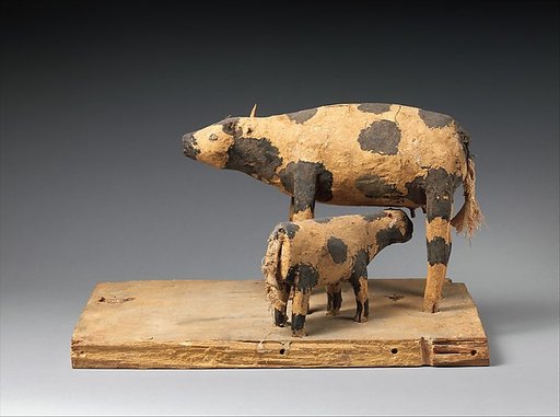 Model of a Cow and Her Calf