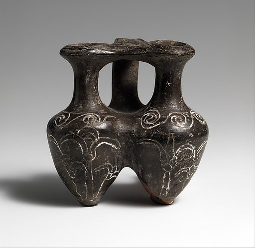 Double "Tell el-Yahudiya" Vase with Incised Lotus Flowers, probably manufactured in Egypt