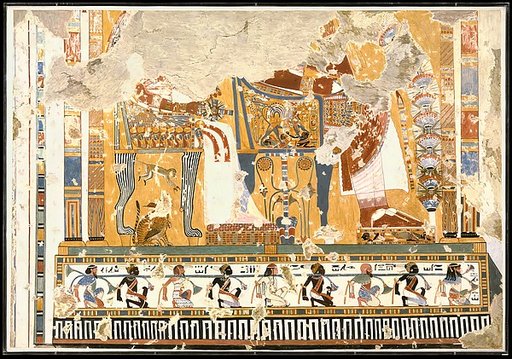 Amenhotep III and Queen Tiye Enthroned Beneath a Kiosk, Tomb of Anen