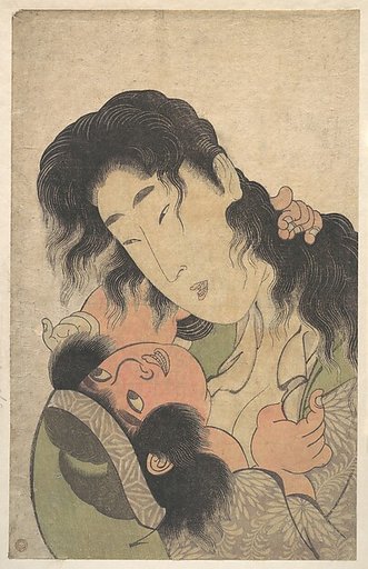 Yamauba Playing with Kintarō