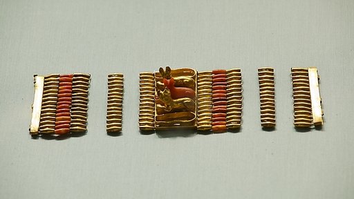 Cuff Bracelet with Cat Amulets