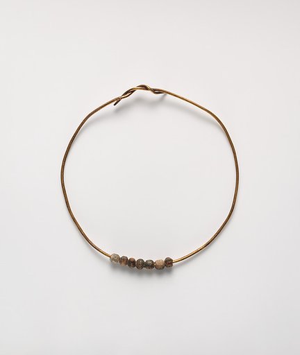 Melon Beads on Gold Wire