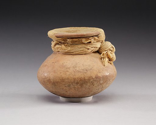 Cosmetic Jar Sealed with Linen