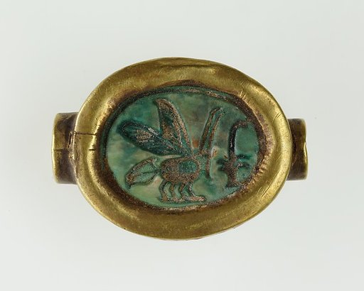 Scarab Set in a Ring Bezel