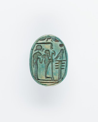 Scarab With an Image of the Gods Ptah and Sakhmet