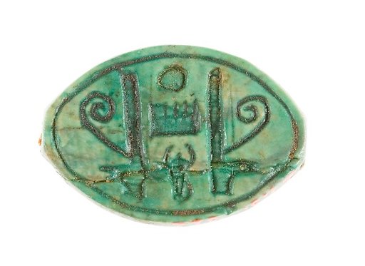 Cowroid Seal Amulet Inscribed with the Throne Name of Thutmose III