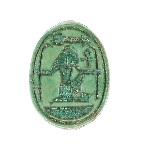 Scarab Inscribed with a Hieroglyphic Motif
