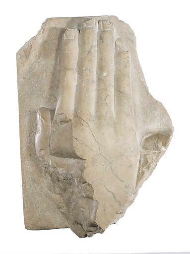 Offering table with hand beneath