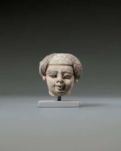 Head from a statuette, perhaps of a dwarf