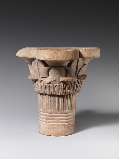Model quatrefoil 2-story palmette capital