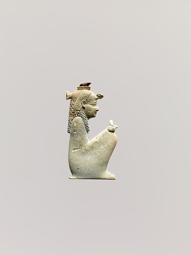 Inlay of a squatting goddess, probably Hathor