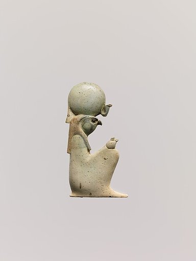 Inlay depicting the squatting god Re