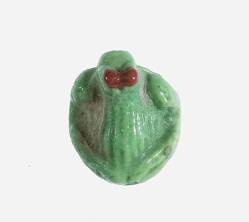 Frog Seal Amulet with the Hieroglyphs Nefer and Maat on the Base