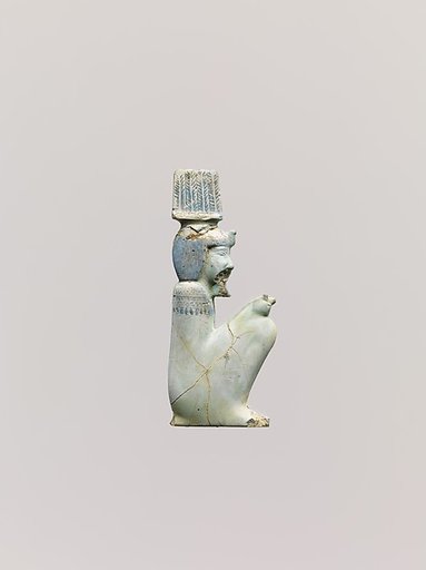 Inlay depicting the squatting god Anhur (Onuris) facing right