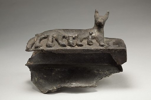 Cat with kittens on damaged box for animal mummy
