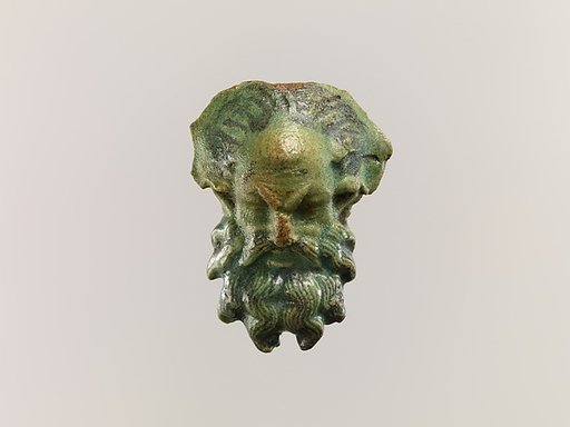 Head of a satyr for attachment to a jug