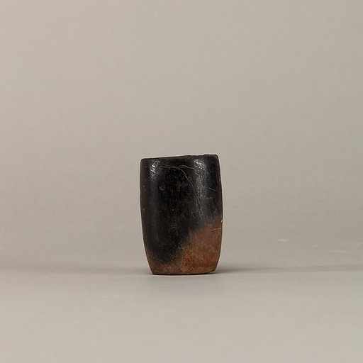 Black-topped red ware cylindrical jar