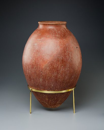 Red polished ware jar