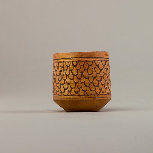 Cup with feather (?) decoration