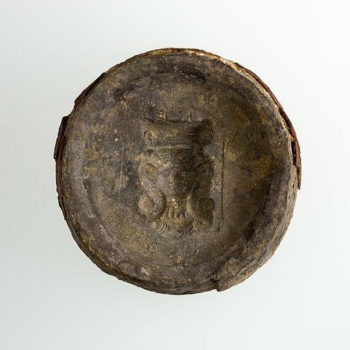 Metal mold illustrating Hathor head