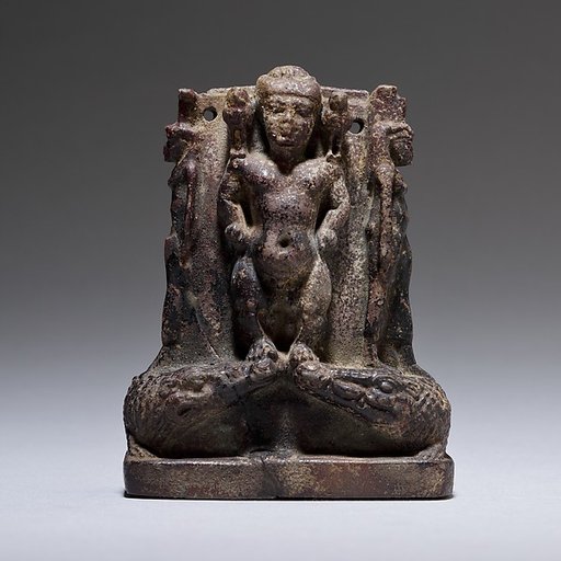 Cippus (magical stela) where Pataikos replaces Horus on the crocodiles and is flanked by Isis and Nephthys