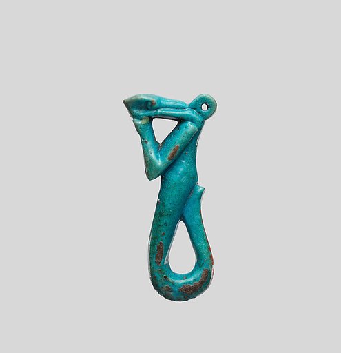 Amulet in the form of a serpent decan with raised arms