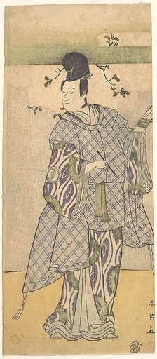 The Actor Sawamura Sojuro III as a Nobleman Writing Poetry