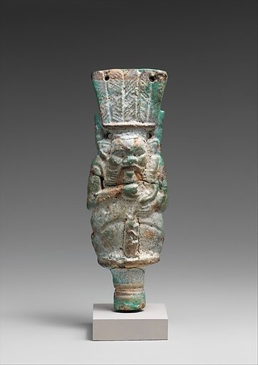 Bes with child on finial