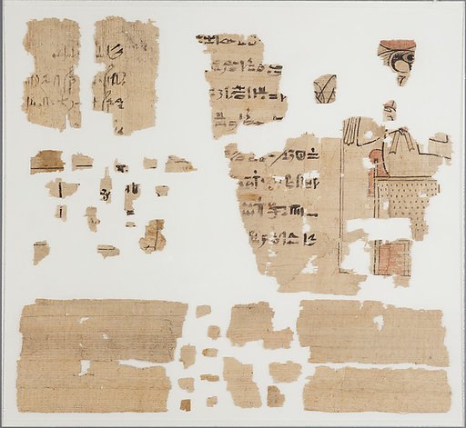 Fragments of a funerary papyrus