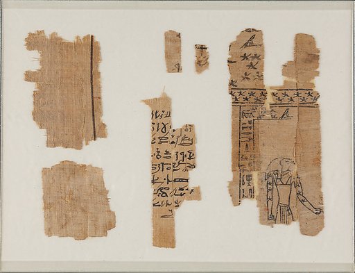 Astronomical papyrus fragments with a representation of the planet Saturn