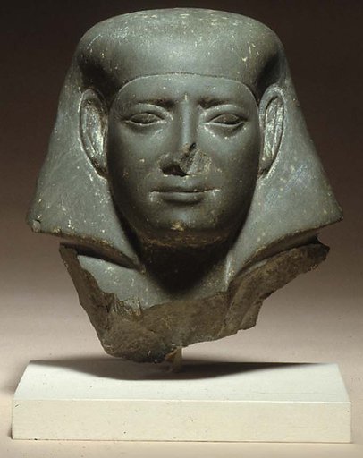 Head of a male statue