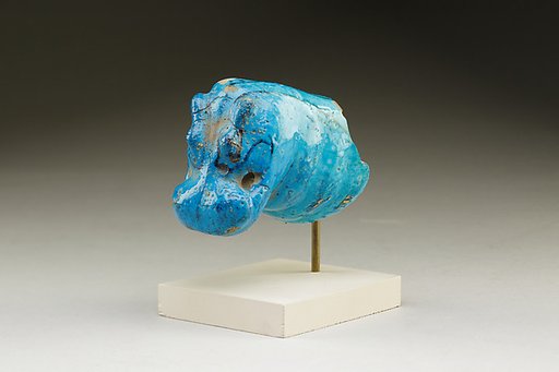 Hippopotamus head figurine