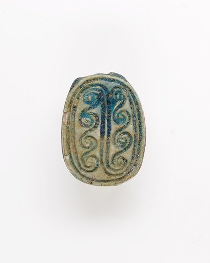 Scarab Decorated with Scrolls