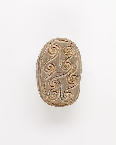 Scarab Decorated with Scroll Design