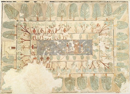 Deceased Being Towed in a Boat, Tomb of Rekhmire