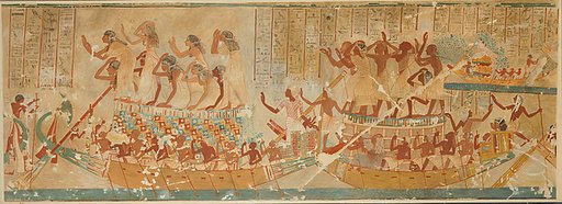 Boats with Mourners and Provisions, Tomb of Neferhotep