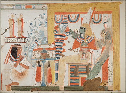 Userhat Kneeling Before Osiris and the Goddess of the West, Tomb of Userhat