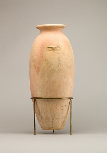 Large wavy-handled jar