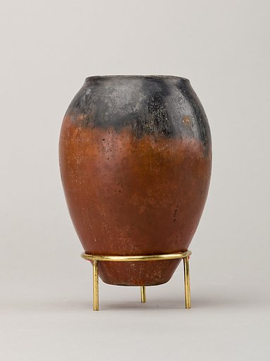Black-topped red ware jar