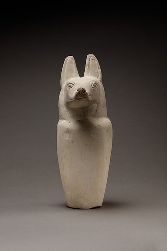 Dummy canopic jar with jackal head