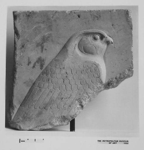 Fragmentary relief plaque with falcon