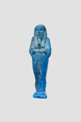 Uninscribed shabti from tomb of Nespekashuty