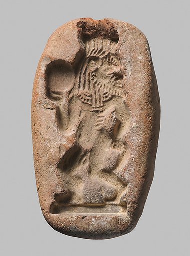 Mold for an Amulet of Bes with a Tambourine