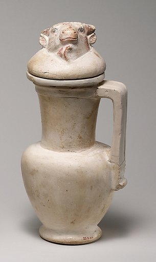 Jug and Lid with the Head of a Bull or Calf