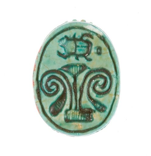 Scarab Inscribed with a Hieroglyphic Motif