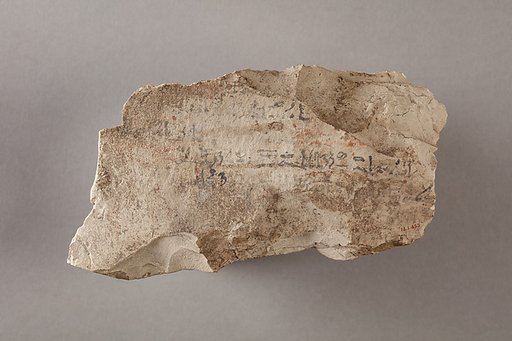 Hieratic ostracon with literary text?